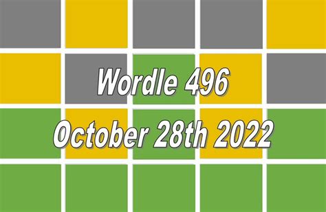 It's Thursday, which means there's. . Wordle answer october 28 2023